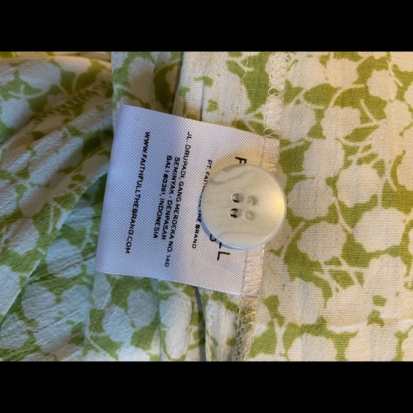 Faithful The Brand Lea  green and white jumpsuit - Picture 16 of 16